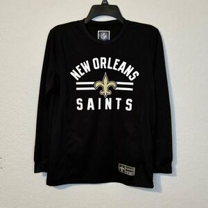New Orleans Saints NFL Team Long Sleeve Shirt Youth XL 18-20 Black Performance